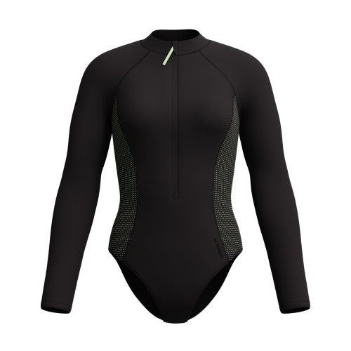 Front - Speedo Womens/Ladies Scuba Flex Long-Sleeved One Piece Swimsuit