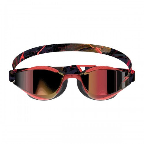 Front - Speedo Unisex Adult Fastskin Hyper Elite Mirrored Swimming Goggles