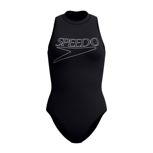 Front - Speedo Womens/Ladies Hydrasuit Logo Endurance+ One Piece Swimsuit