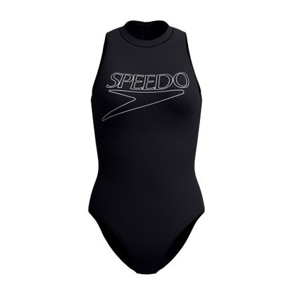 Front - Speedo Womens/Ladies Hydrasuit Logo Endurance+ One Piece Swimsuit