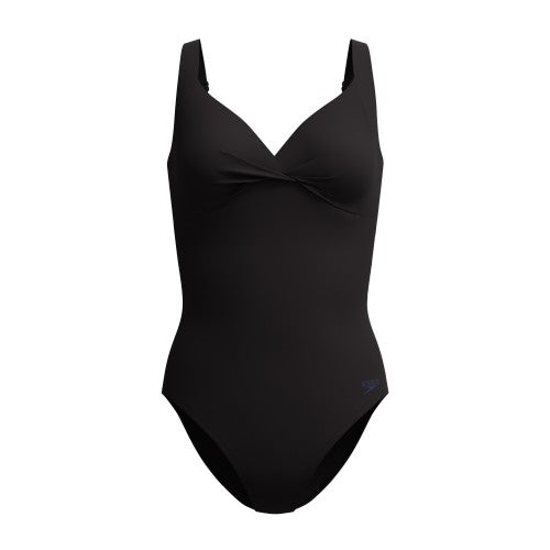 Front - Speedo Womens/Ladies Twist Knot Shaping One Piece Swimsuit