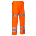 Front - Portwest Mens Triple Band Hi-Vis Work Trousers