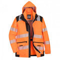 Front - Portwest Mens PW3 5 In 1 Hi-Vis Safety Jacket
