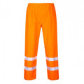 Front - Portwest Mens Rain Hi-Vis Safety Traffic Trousers