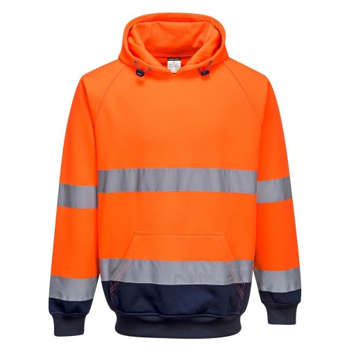 Front - Portwest Mens Contrast Hi-Vis Hoodie