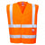 Front - Portwest Mens Flame Resistant Safety Hi-Vis Vest