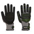 Front - Portwest Unisex Adult A755 VHR15 Impact Resistant Nitrile Grip Gloves