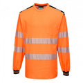 Front - Portwest Mens PW3 Knitted Hi-Vis Comfort Long-Sleeved Safety T-Shirt