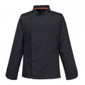 Front - Portwest Mens C846 Pro Air-Mesh Long-Sleeved Chef Jacket