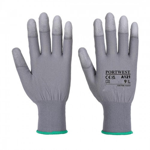 Front - Portwest Unisex Adult A121 PU Fingertip Grip Gloves