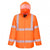 Front - Portwest Mens Hi-Vis Safety Raincoat