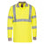 Front - Portwest Mens Hi-Vis Flame Resistant Anti-Static Long-Sleeved Polo Shirt
