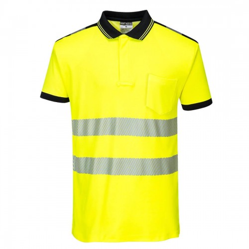 Front - Portwest Mens PW3 Hi-Vis Comfort Polo Shirt