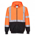 Front - Portwest Mens Two Tone Hi-Vis Safety Full Zip Hoodie
