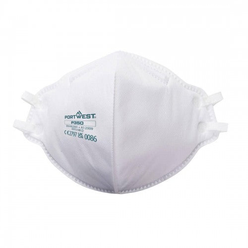 Front - Portwest Dolomite P350 Disposable Respirator Mask (Pack of 20)