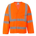 Front - Portwest Mens Band and Brace Hi-Vis Long-Sleeved Safety Jacket
