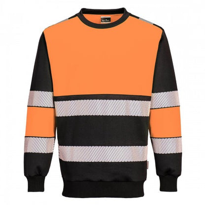 Front - Portwest Mens PW3 Class 1 Hi-Vis Sweatshirt