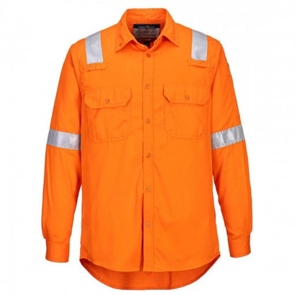 Front - Portwest Mens Bizflame Work Lightweight Shirt