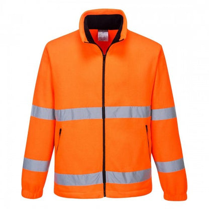 Front - Portwest Mens Fleece Hi-Vis Safety Windbreaker