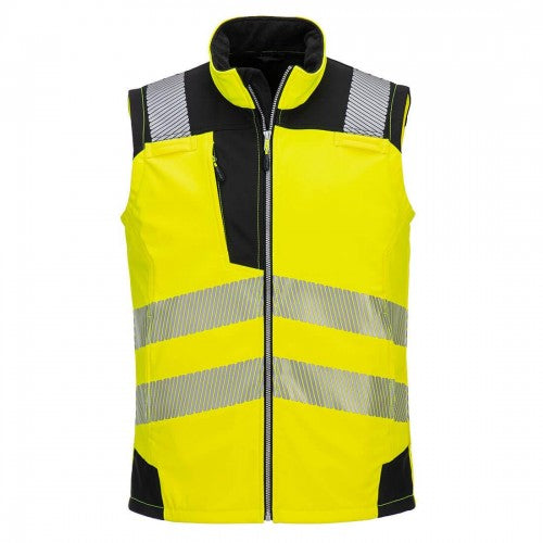 Front - Portwest Unisex Adult Hi-Vis Softshell 3 Layer Gilet