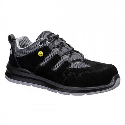 Front - Portwest Unisex Adult S1 ESD SR FO Cow Suede Composite Toecap Safety Trainers
