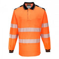 Front - Portwest Mens PW3 Cotton Hi-Vis Safety Polo Shirt