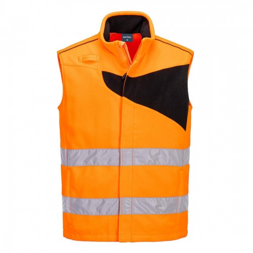 Front - Portwest Unisex Adult Hi-Vis Safety Body Warmer