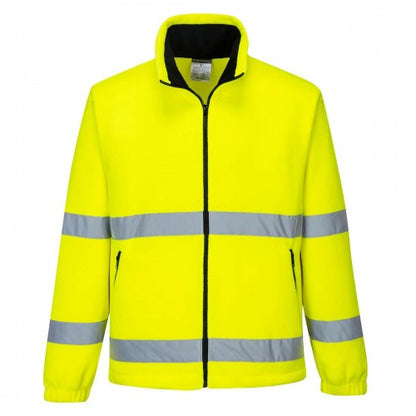 Front - Portwest Mens F303 Fleece Hi-Vis Windbreaker