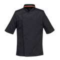 Front - Portwest Mens Pro Stretch Short-Sleeved Chef Jacket