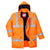 Front - Portwest Mens Hi-Vis Bizflame Rain Anti-Static Safety Jacket