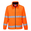 Front - Portwest Mens Essential Hi-Vis Safety Fleece Jacket