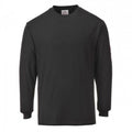 Tan - Front - Portwest Mens Flame Resistant Anti-Static Long-Sleeved T-Shirt