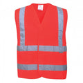 Front - Portwest Mens Band & Brace Hi-Vis Vest