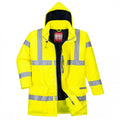 Front - Portwest Mens Hi-Vis Bizflame Rain Anti-Static Jacket