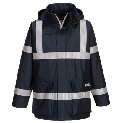 Front - Portwest Mens Bizflame Rain Anti-Static Jacket