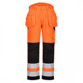 Front - Portwest Mens PW2 Hi-Vis Holster Pocket Safety Trousers