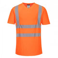 Front - Portwest Mens Hi-Vis Mesh Insert Comfort Safety T-Shirt