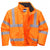 Front - Portwest Mens Rain Hi-Vis Breathable Safety Bomber Jacket