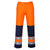 Front - Portwest Mens Seville Contrast Hi-Vis Safety Work Trousers