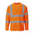 Front - Portwest Mens Hi-Vis Comfort Long-Sleeved Safety T-Shirt