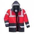 Front - Portwest Mens Contrast Hi-Vis Winter Traffic Jacket