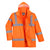 Front - Portwest Mens Rain Hi-Vis Breathable Safety Traffic Jacket