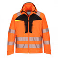 Front - Portwest Mens DX4 Softshell Hi-Vis Safety Jacket