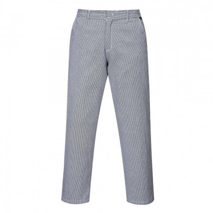 Front - Portwest Unisex Adult Harrow Houndstooth Chef Trousers