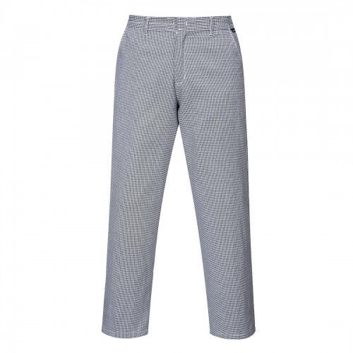 Front - Portwest Unisex Adult Harrow Houndstooth Chef Trousers