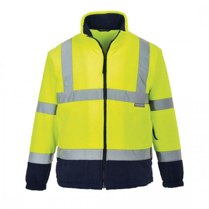 Front - Portwest Mens Contrast Fleece Hi-Vis Coat