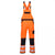 Front - Portwest Mens PW3 Hi-Vis Safety Bib And Brace Overall