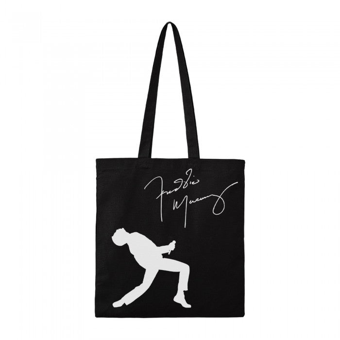 Front - RockSax Printed Signature Freddie Mercury Tote Bag