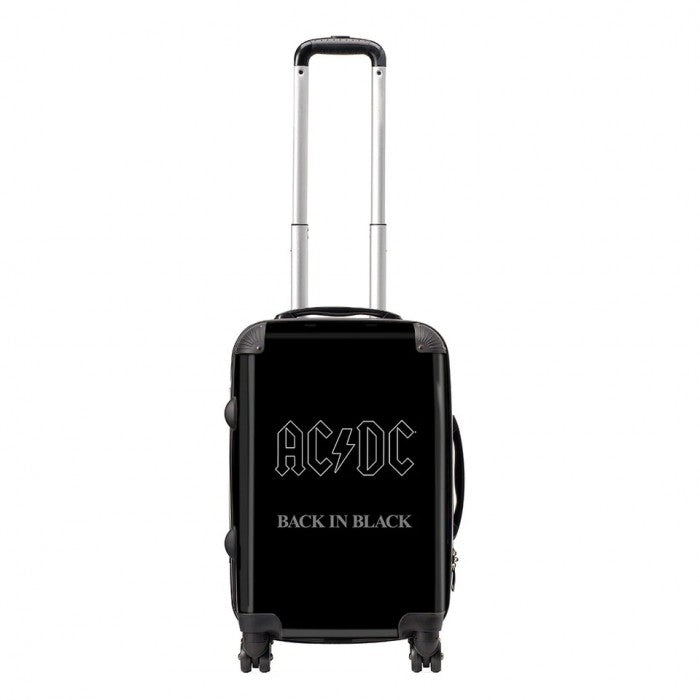 Front - RockSax Back In Black AC/DC Hardshell 4 Wheeled Cabin Bag