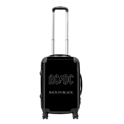 Front - RockSax Back In Black AC/DC Hardshell 4 Wheeled Cabin Bag